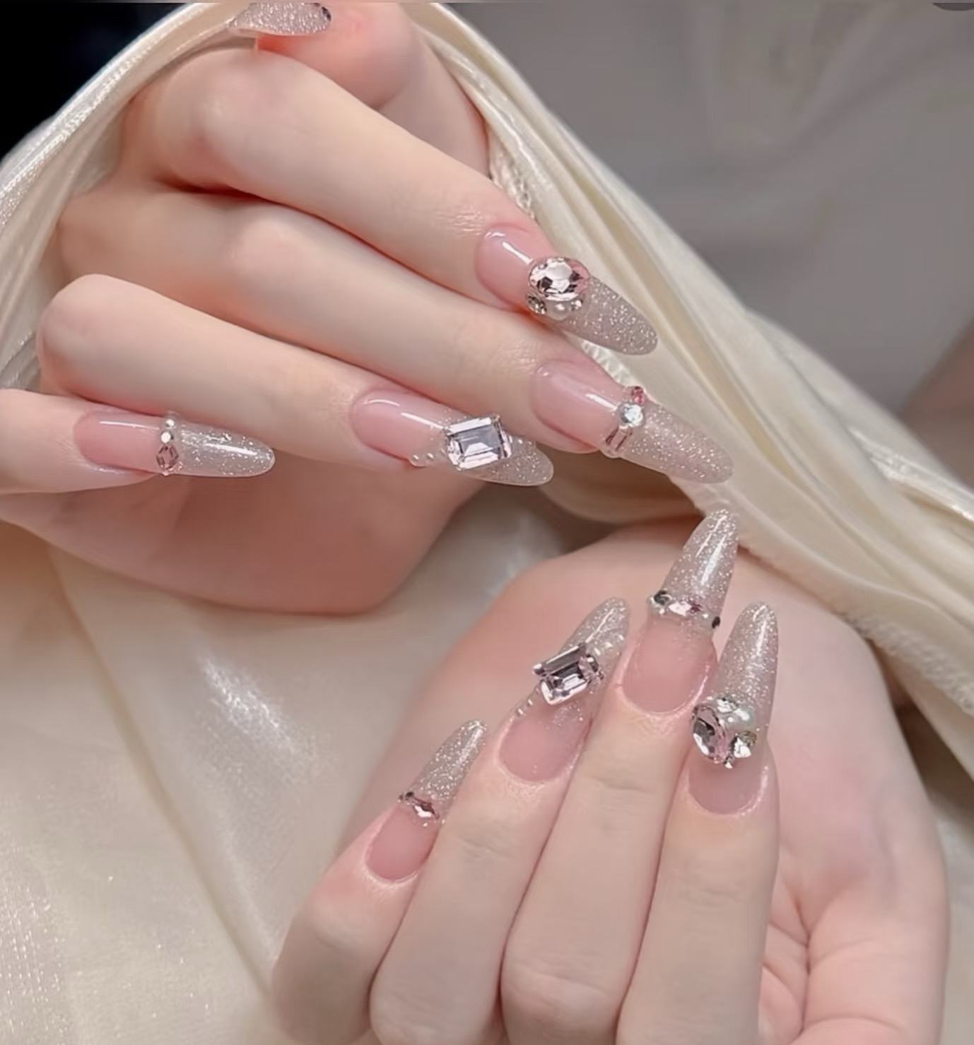 手工穿戴甲下单备注编码+昵称.No退No换.掉钻自粘公主病请绕行