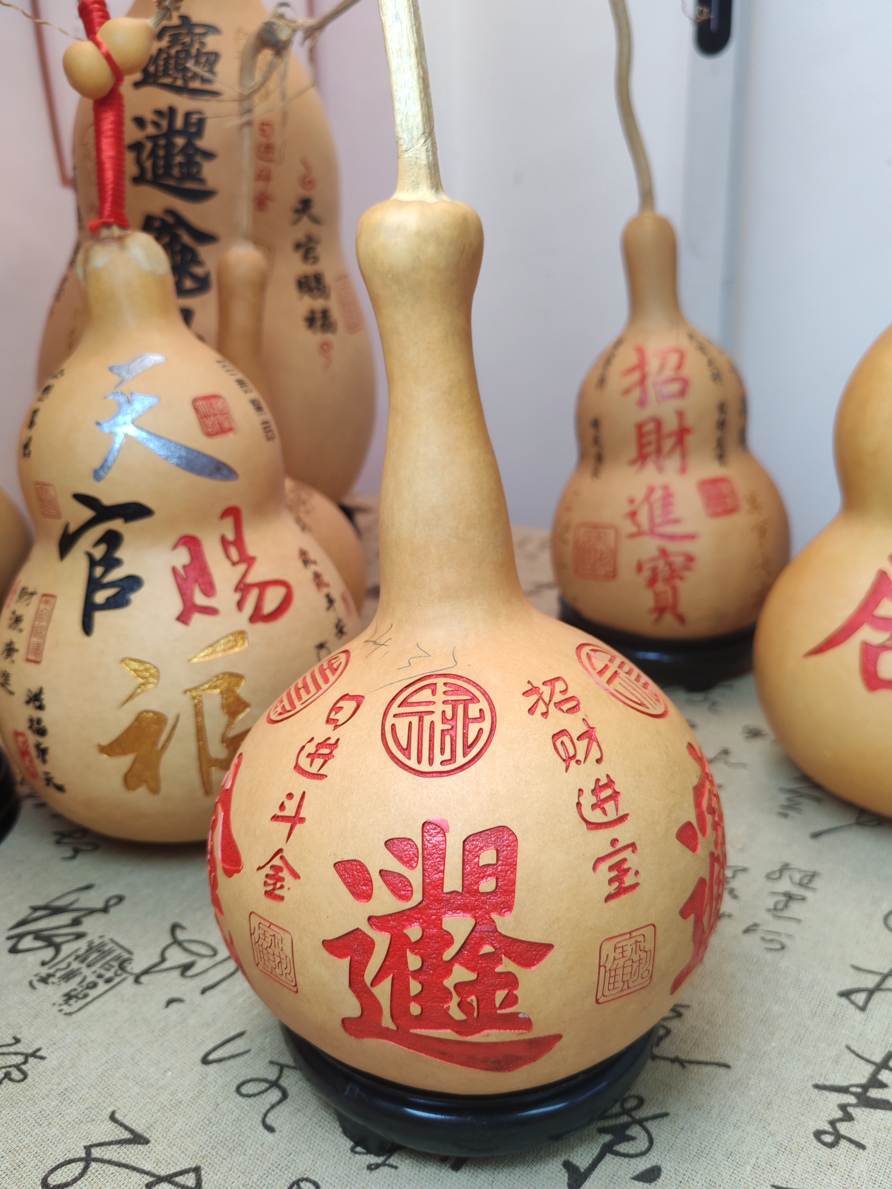 满刻中号独霸葫芦，净高高24，带龙头37，家居摆件，送人礼品