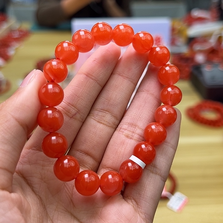 南红玛瑙多样性发一，卡10mm未镶嵌