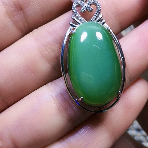 和田玉银S925镶嵌戒指