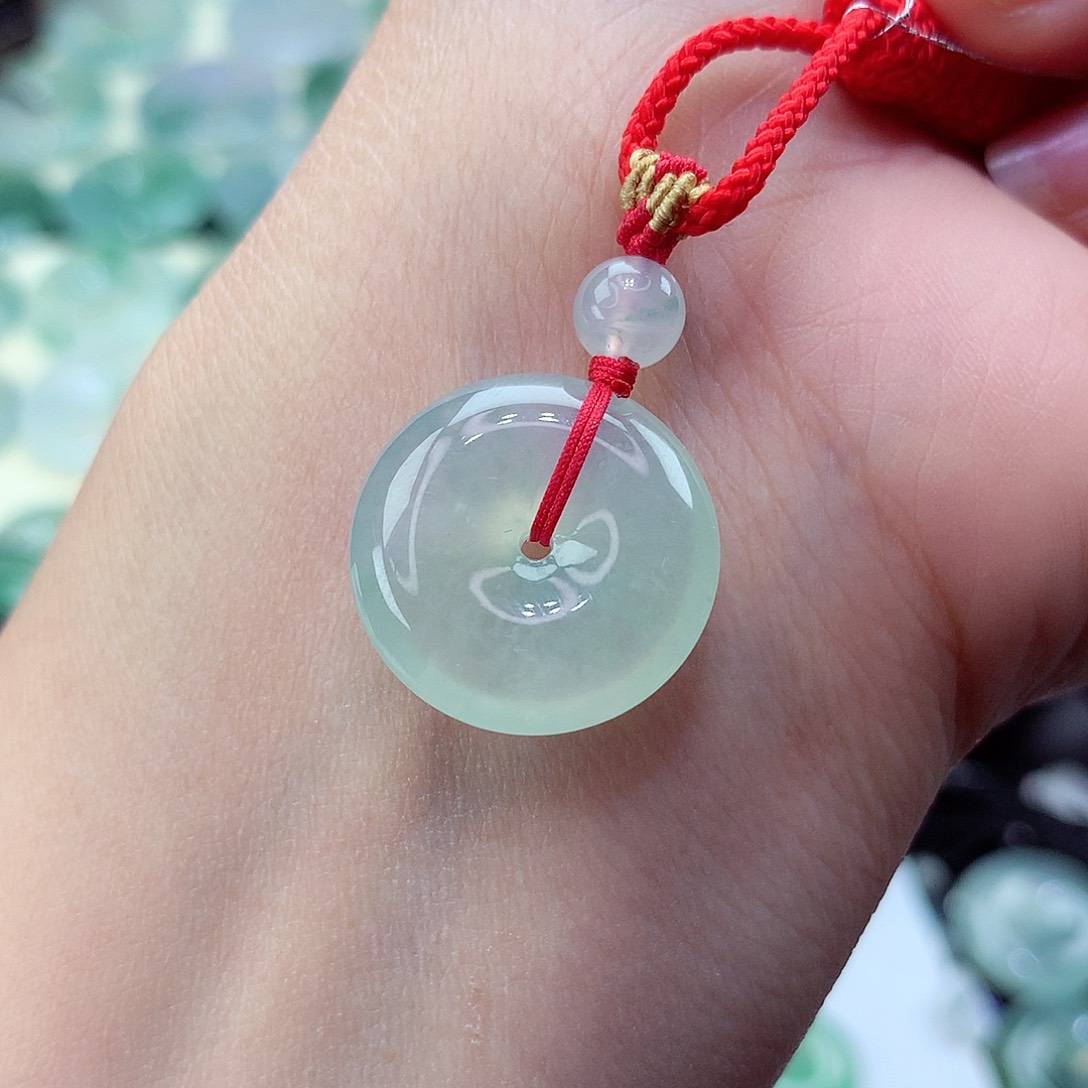 翡翠颈饰未镶嵌117尺寸19.3-5.7