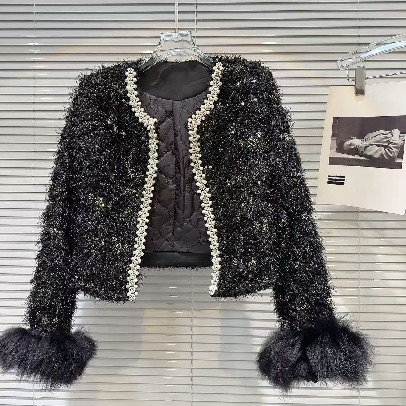 短外套圆领不褪色小香风女原创设计加厚常规款