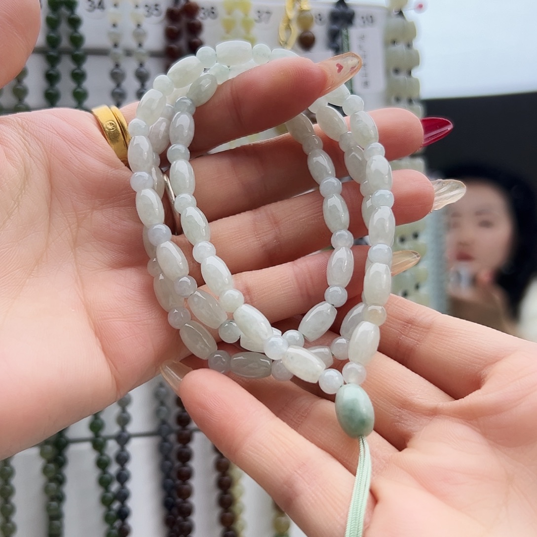 你***好翡翠未镶嵌颈饰60厘米