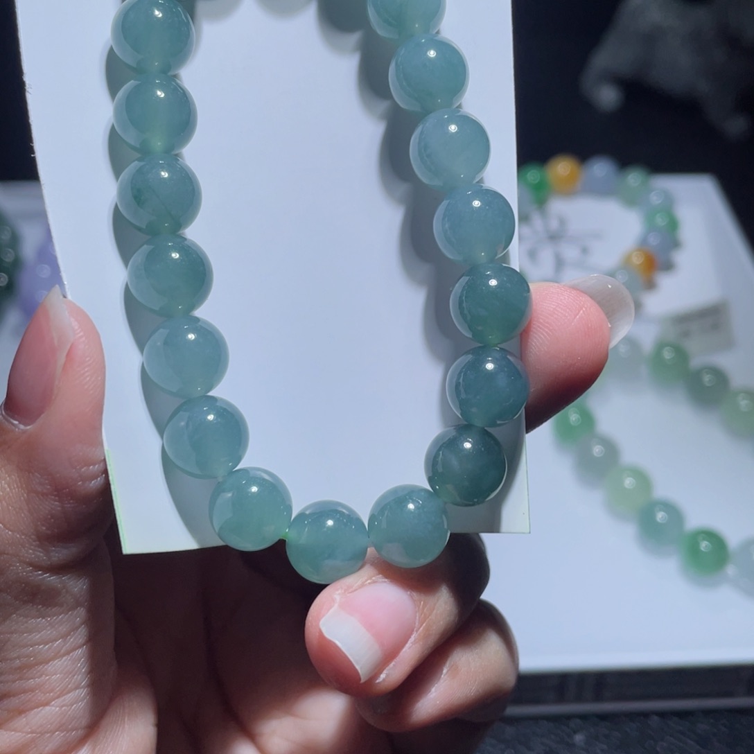 定制翡翠未镶嵌天然a货翡翠手串