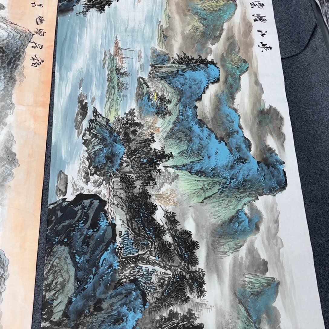 国画山水手绘作品