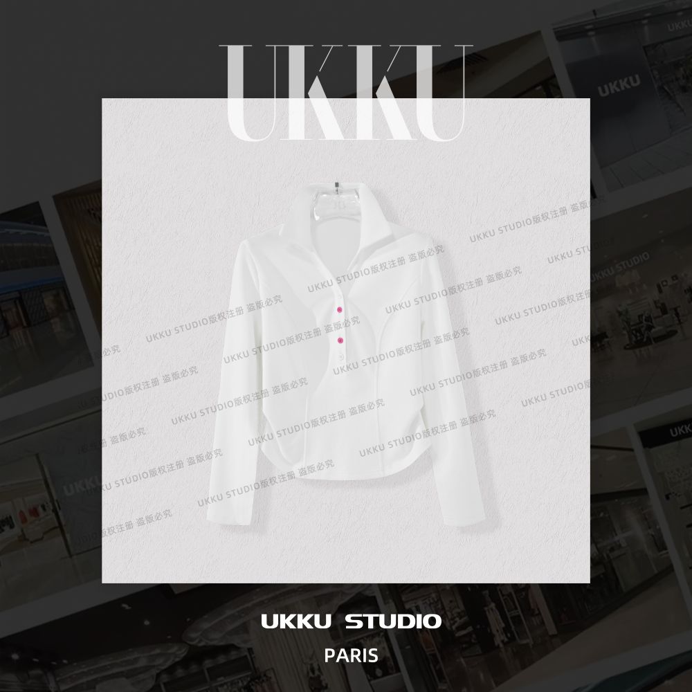 【UKKUSTUDIO】王 网红修身百搭气质显白重磅卫衣514683