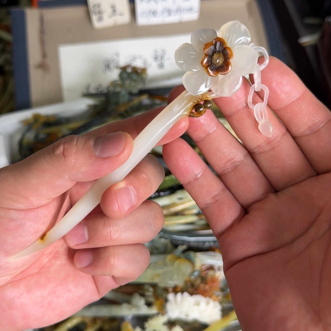 岫玉发簪未镶嵌明君玉簪贼拉好看