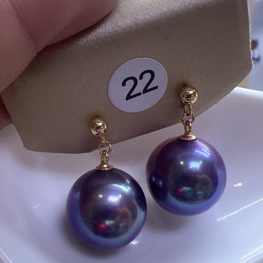 淡水珍珠耳饰银S925镶嵌