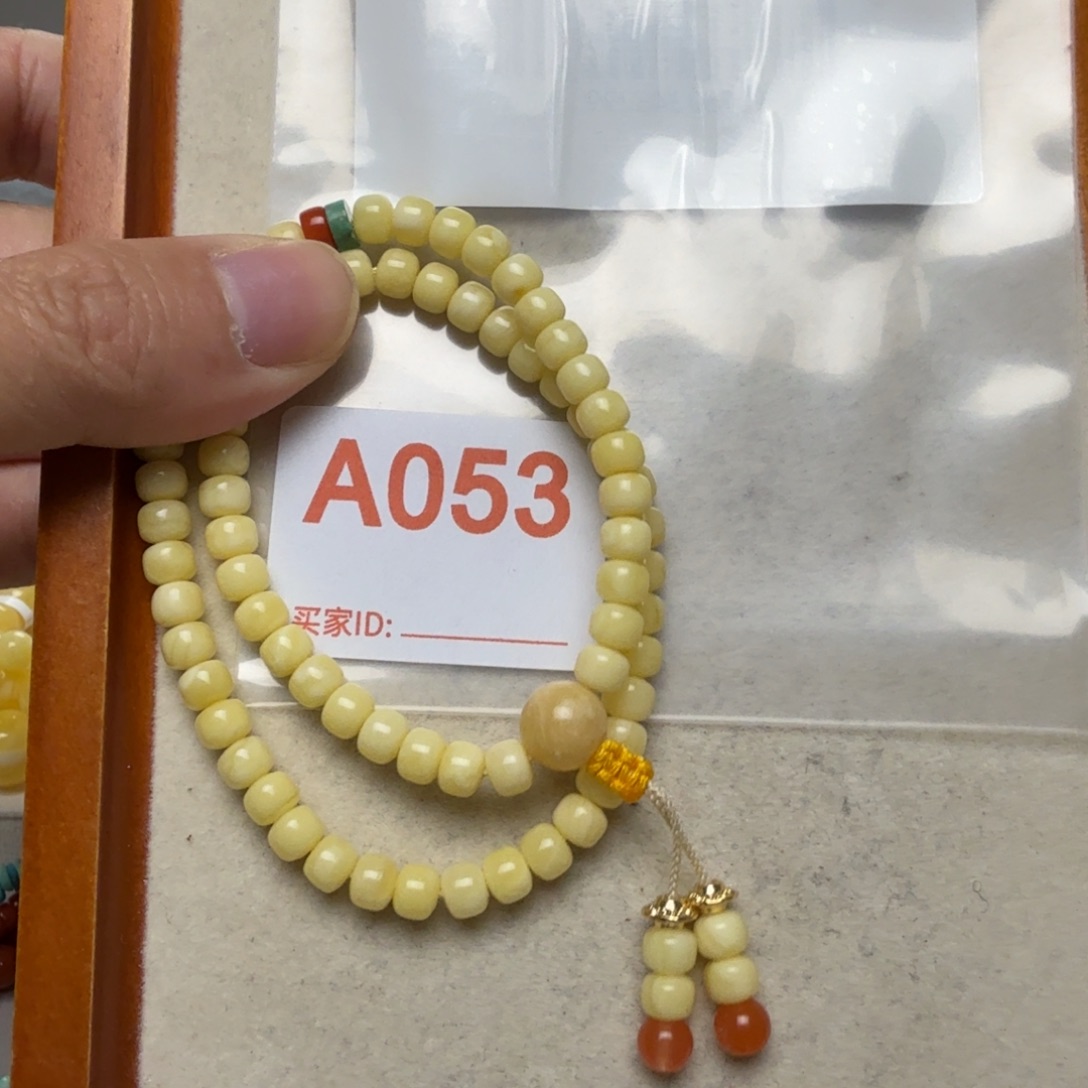 琥珀未镶嵌手链琥珀蜜蜡手链6mm