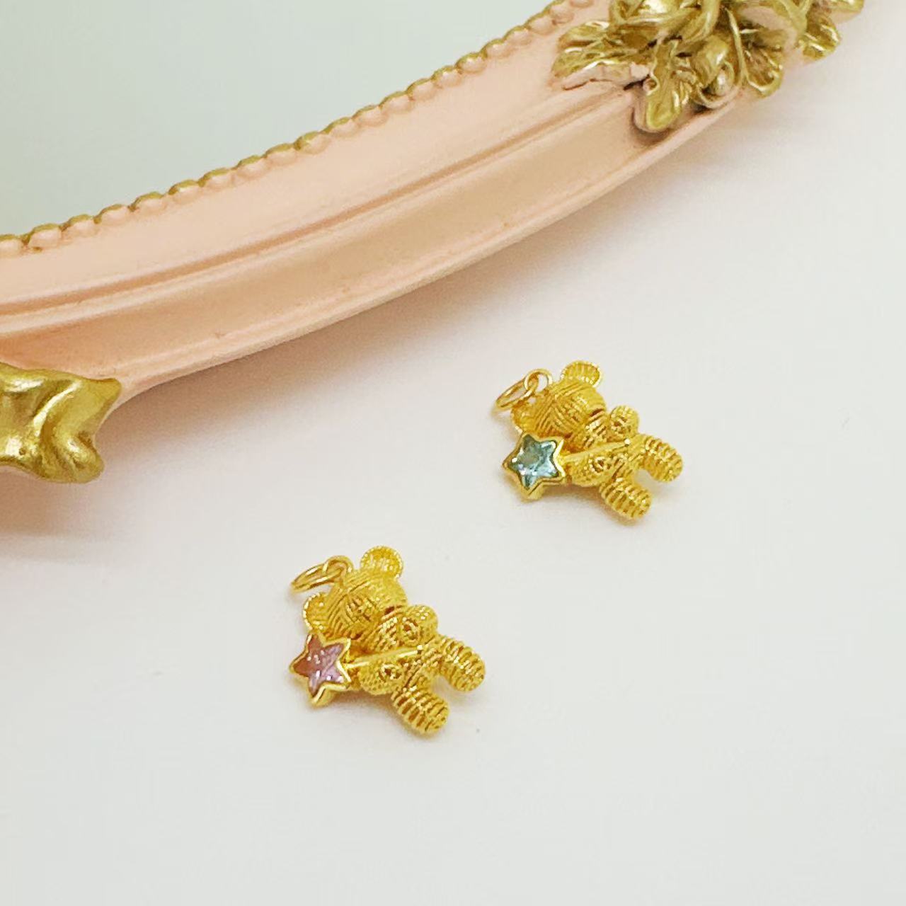 金多拉珠宝 足金999  摘星熊 吊坠