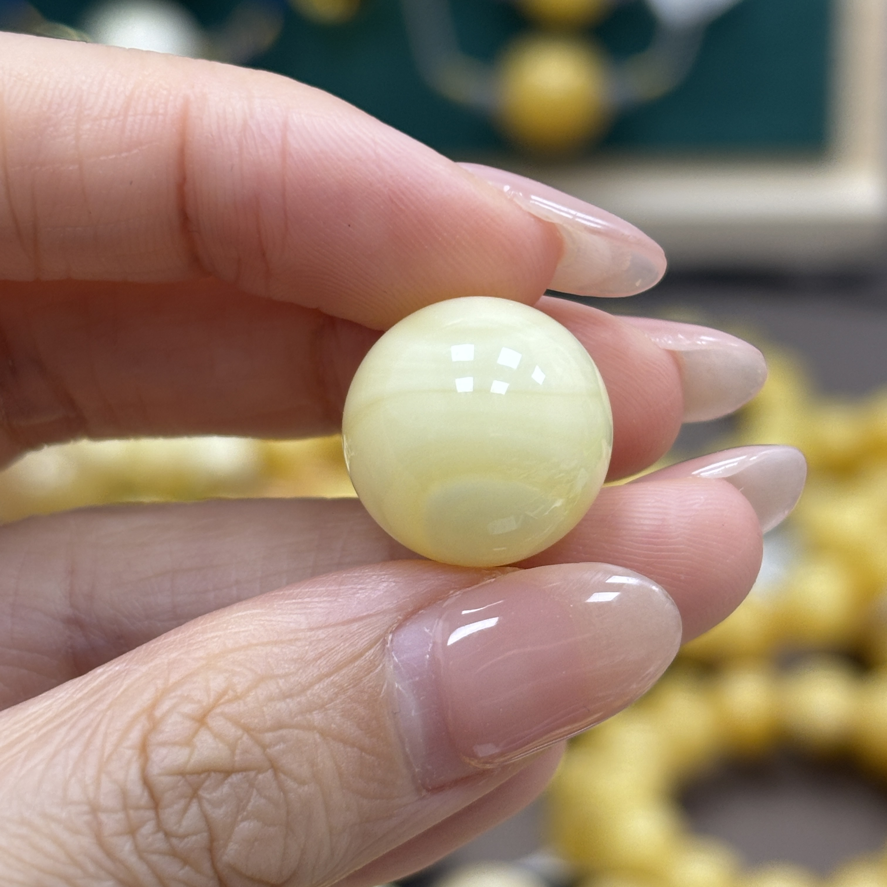 16.0mm 小妖珠宝天然原矿琥珀蜜蜡