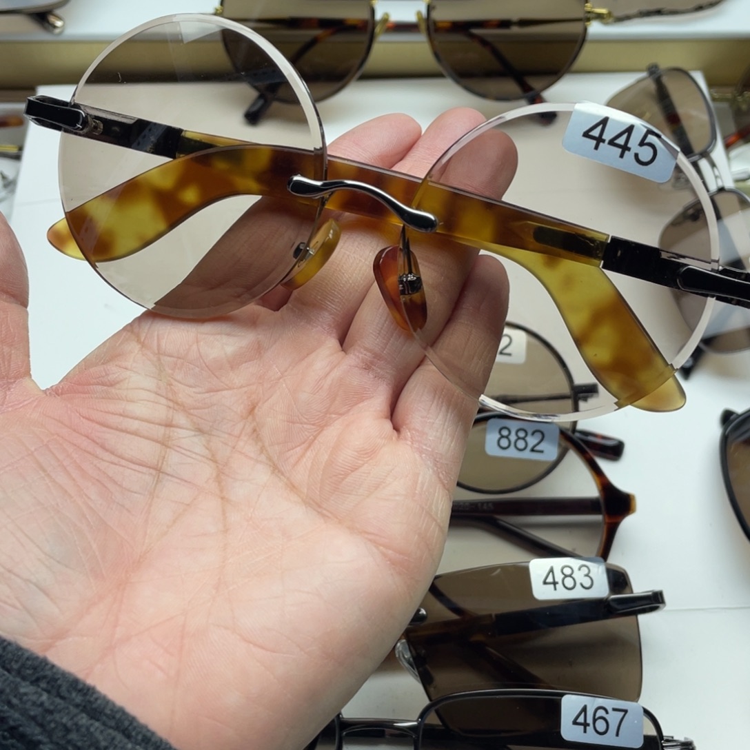 茶水晶复古圆 445