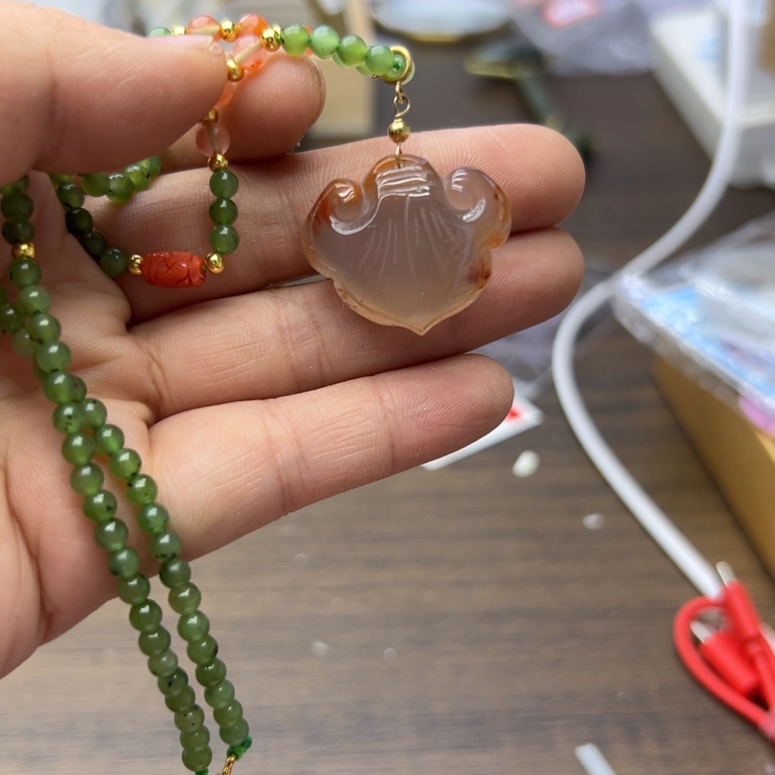 南红玛瑙未镶嵌颈饰24