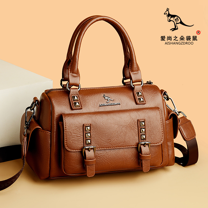 新款时尚女包休闲轻奢百搭2025新爆款女士妈妈包包中年斜挎包9787