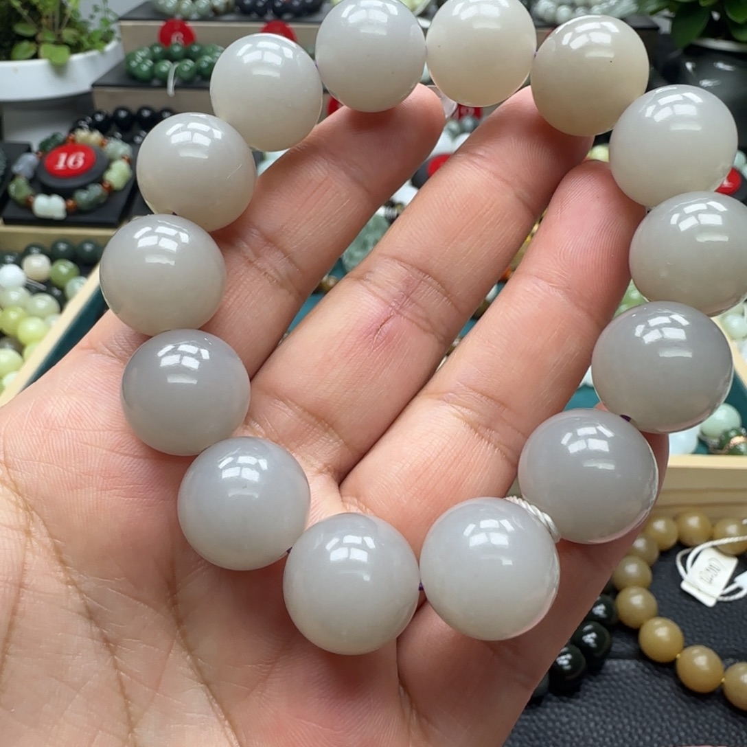 和田玉未镶嵌手链16