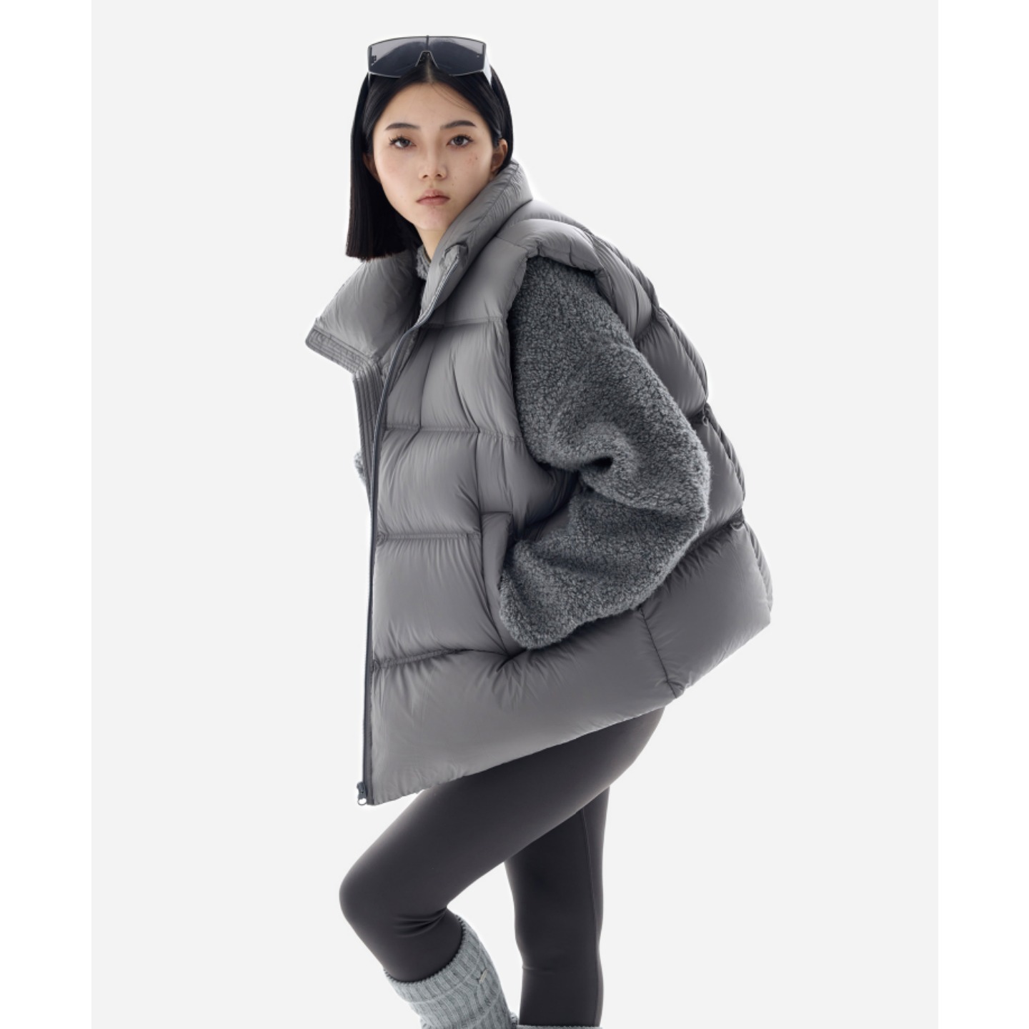 2025新款泡芙洋气时髦羽绒马甲背心女外穿秋冬白鸭绒坎肩马夹外套