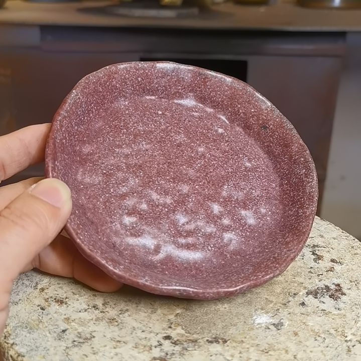 盘手工高温原矿窑变颜色釉