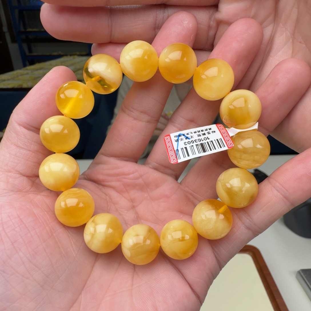 琥珀未镶嵌手链蜜蜡手串