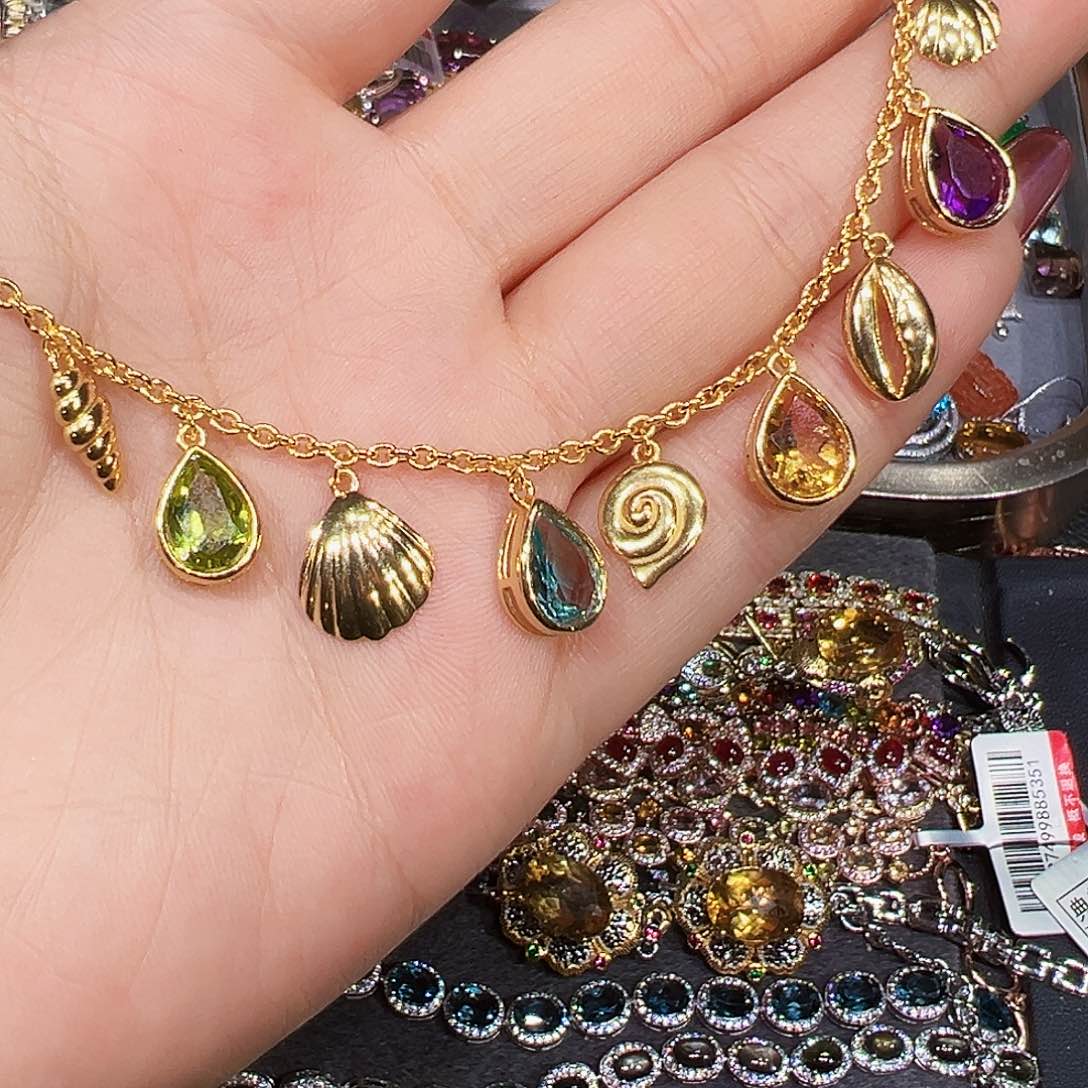 银S925镶嵌托帕石珠宝奇石多宝