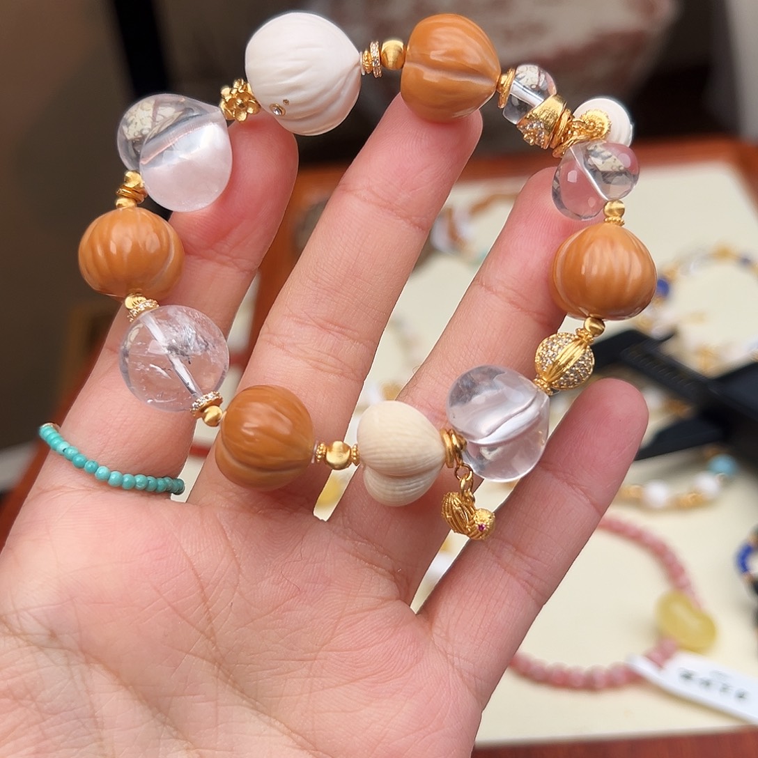 水晶手链银S925镶嵌多样性fayi