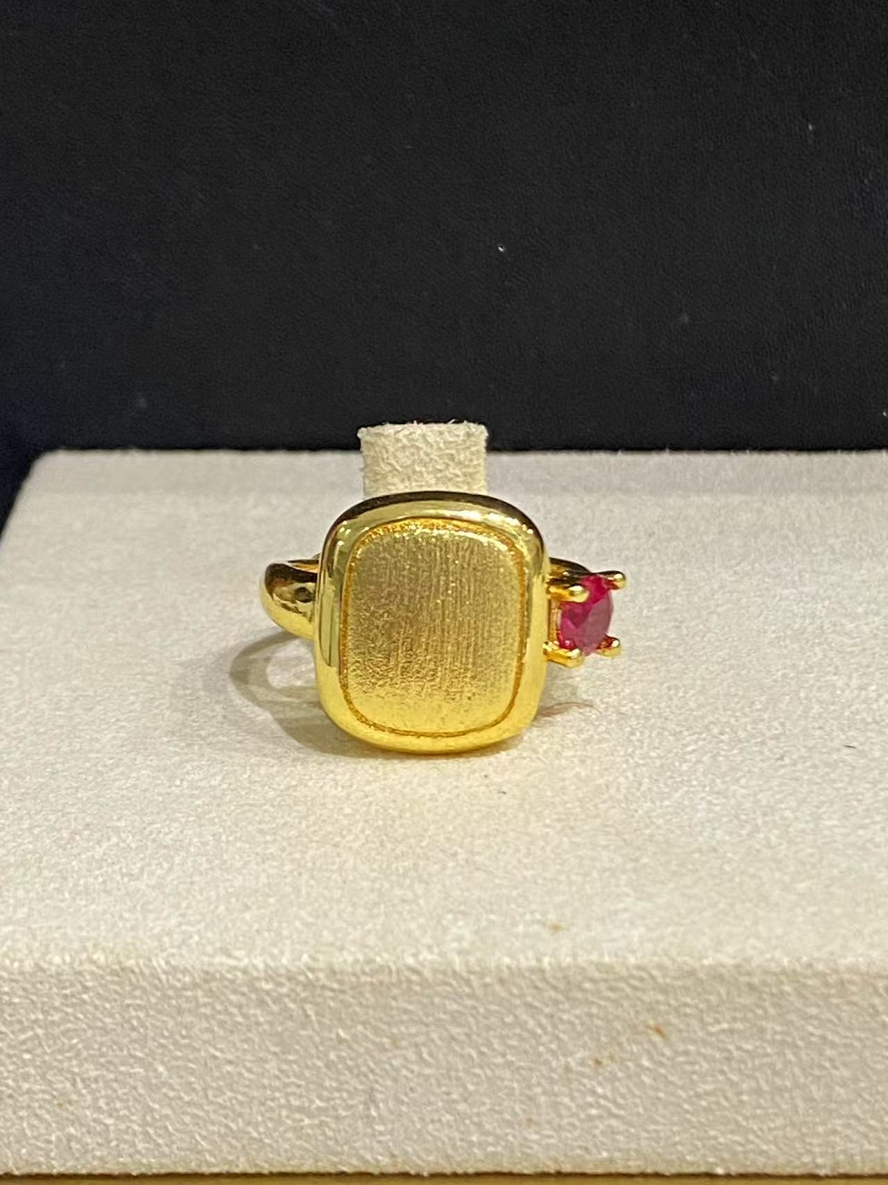 玉泽甄选黄戒指g383