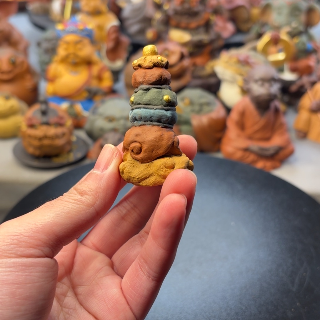 茶宠紫砂紫砂多宝伞