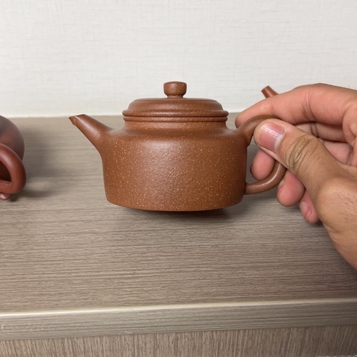 紫砂茶壶微微瑕桃花泥剑流德钟