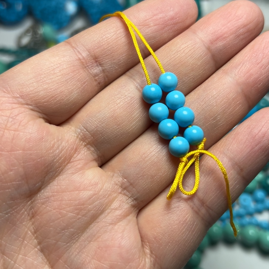 卡6+蓝珠子单珠散珠弟子珠8颗