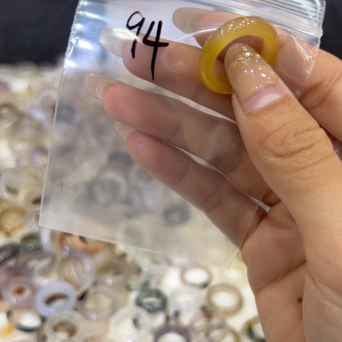 玛瑙/玉髓戒指合金94港13