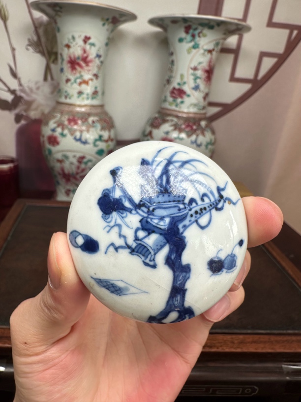 陶瓷工艺品青花印泥盒