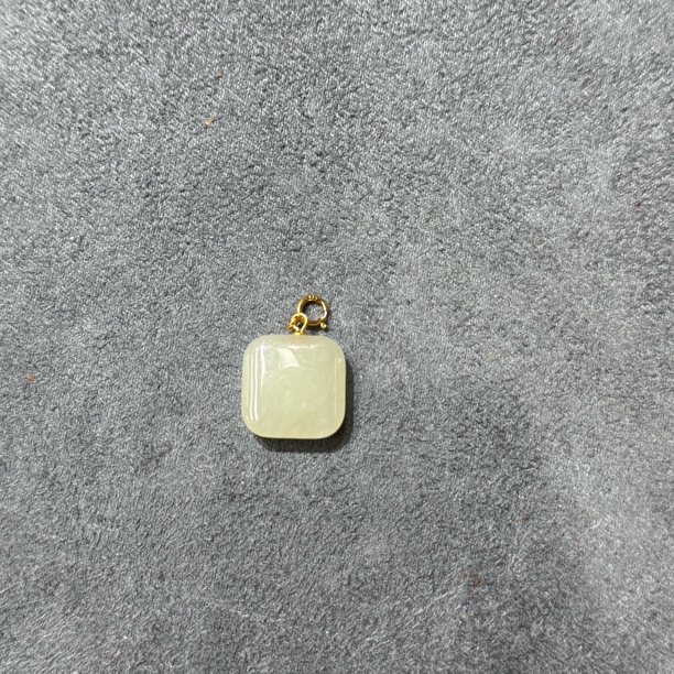 和田玉方糖吊坠不带链-3250