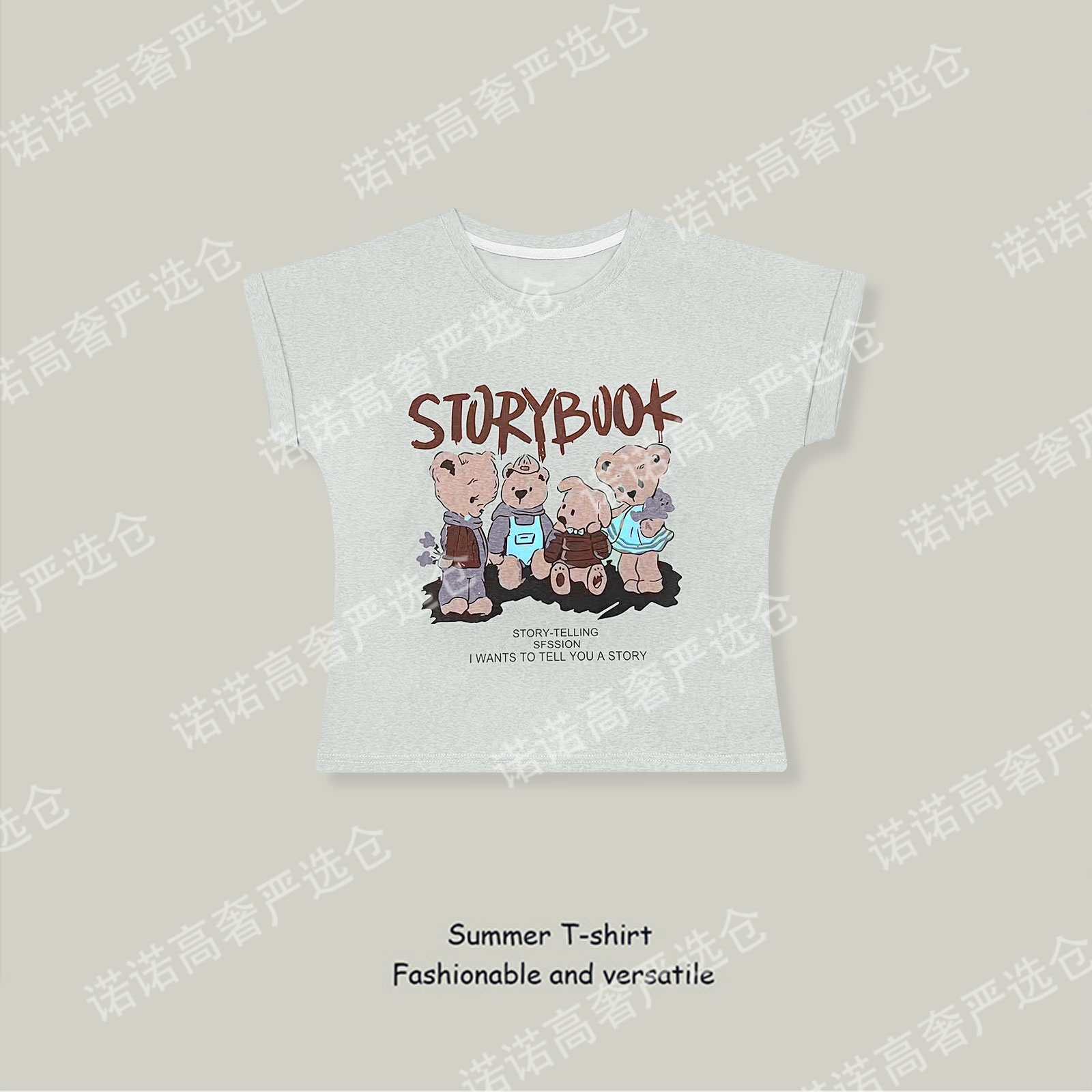 2025夏季新款舒适短袖T恤女字母卡通印花时尚休闲减龄显瘦女上衣