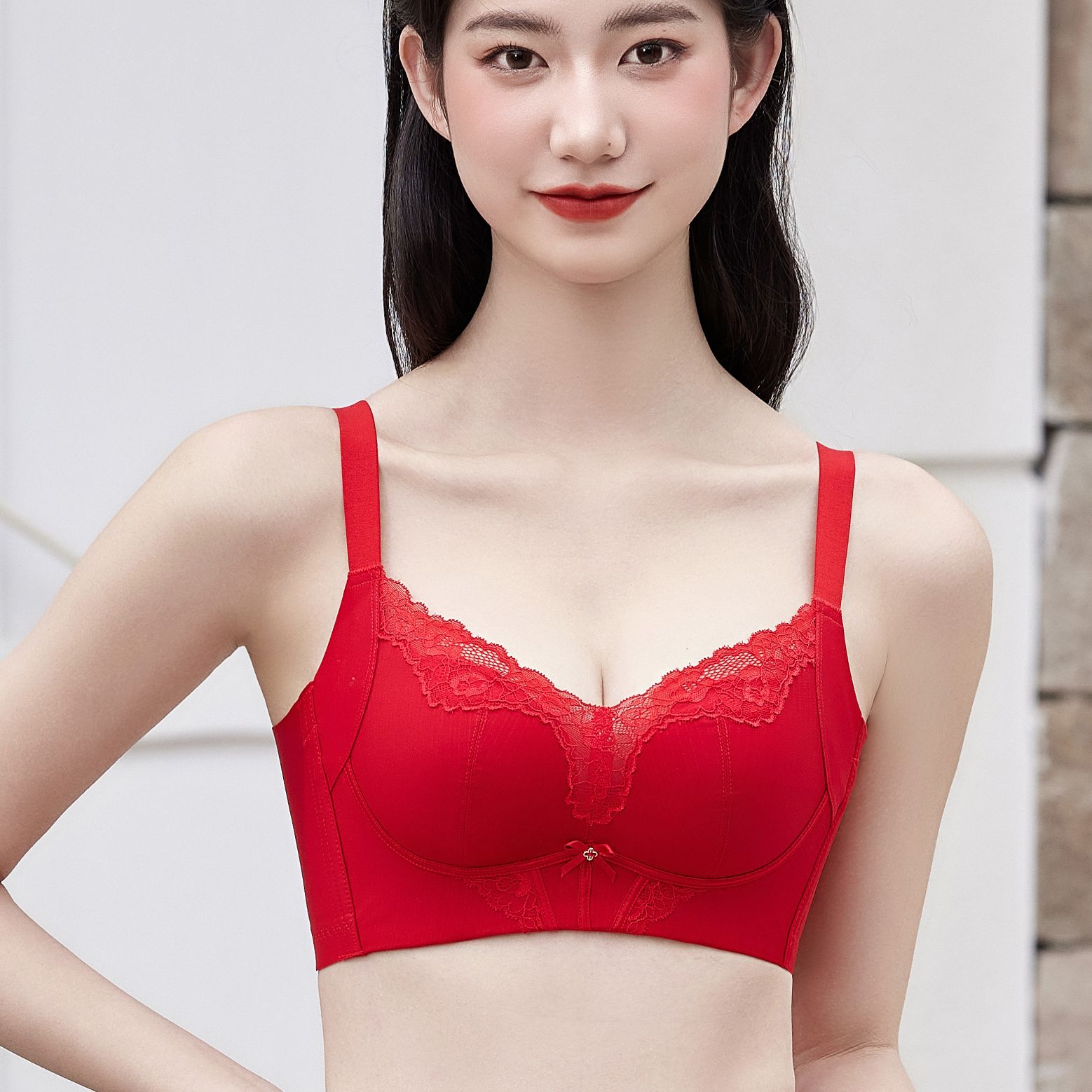小胸聚拢内衣AB杯全新升级调整型文胸小胸显大6529