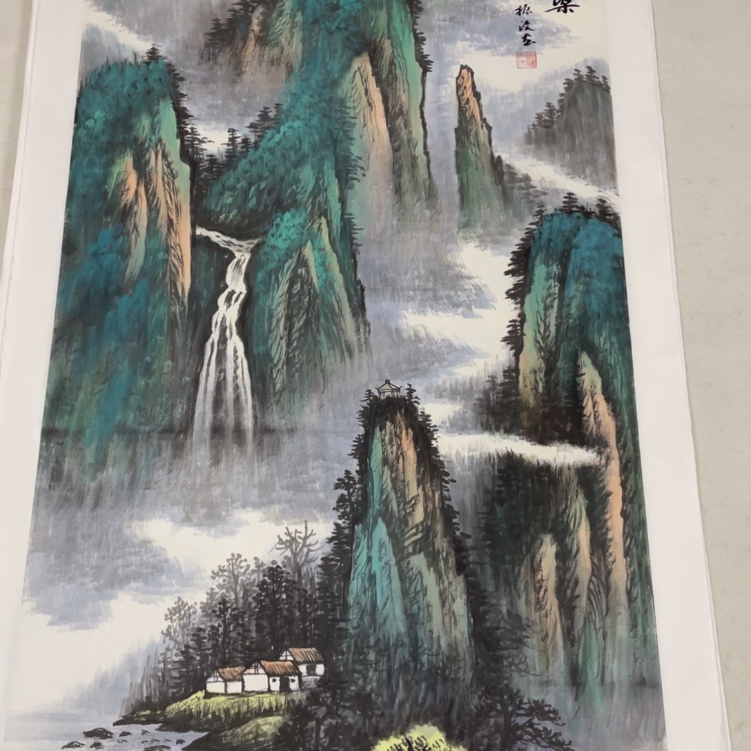 国画李振汶老师绘画