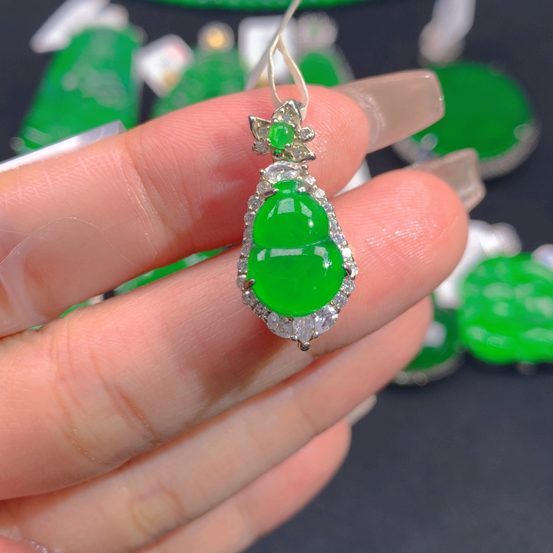 翡翠颈饰银S925镶嵌11111111111