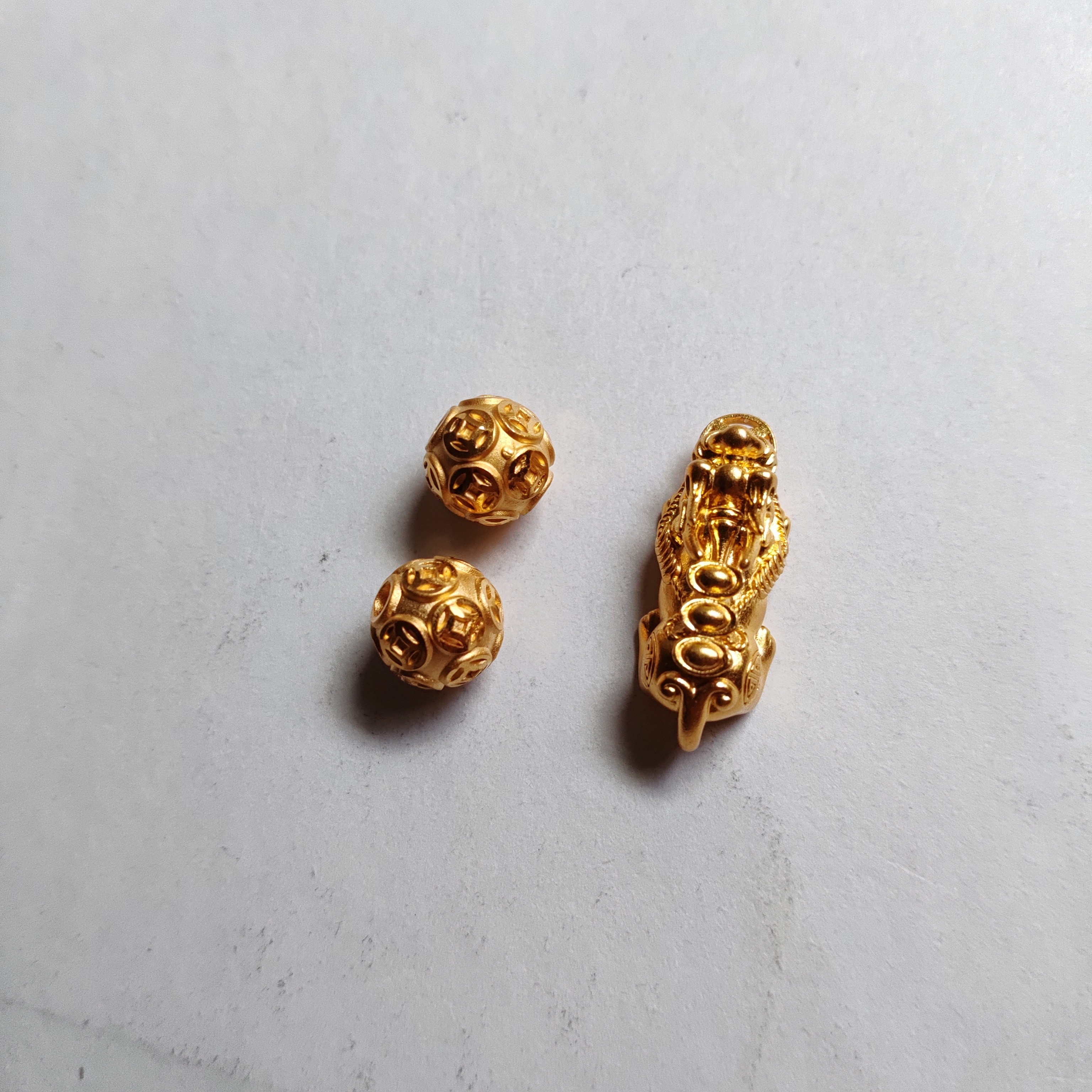 金元宝足金999貔貅珠子首饰