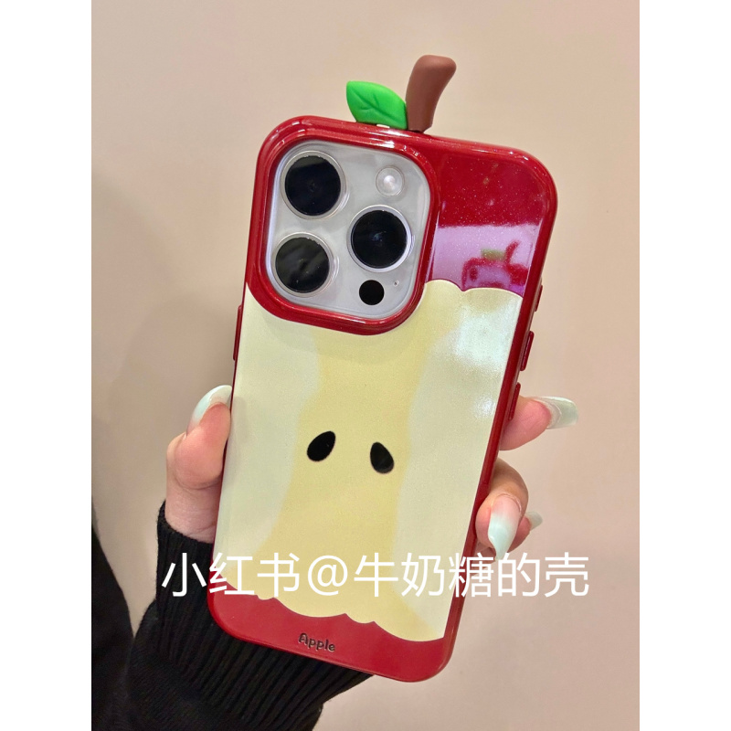红底创意涂鸦苹果适用iphone16promax苹果15pr手机壳14新款13双面
