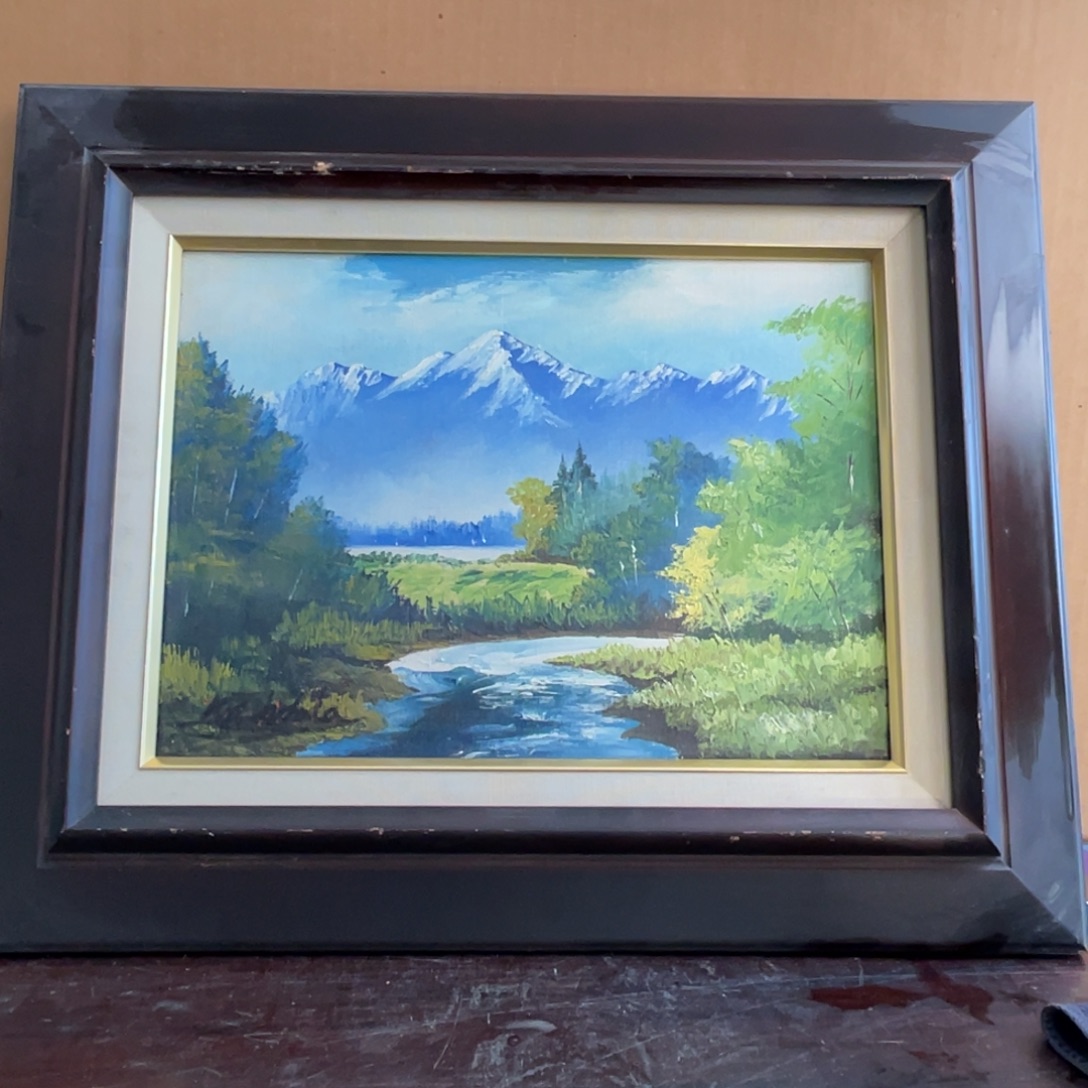 中古字画作品有磕碰轻微瑕疵拍下看细节