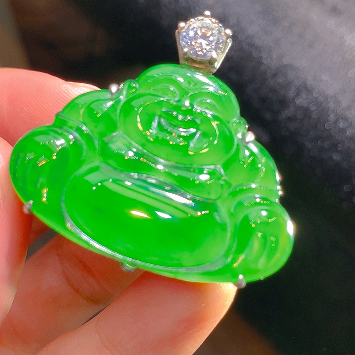 【闪购商品】翡翠颈饰银S925镶嵌翡翠