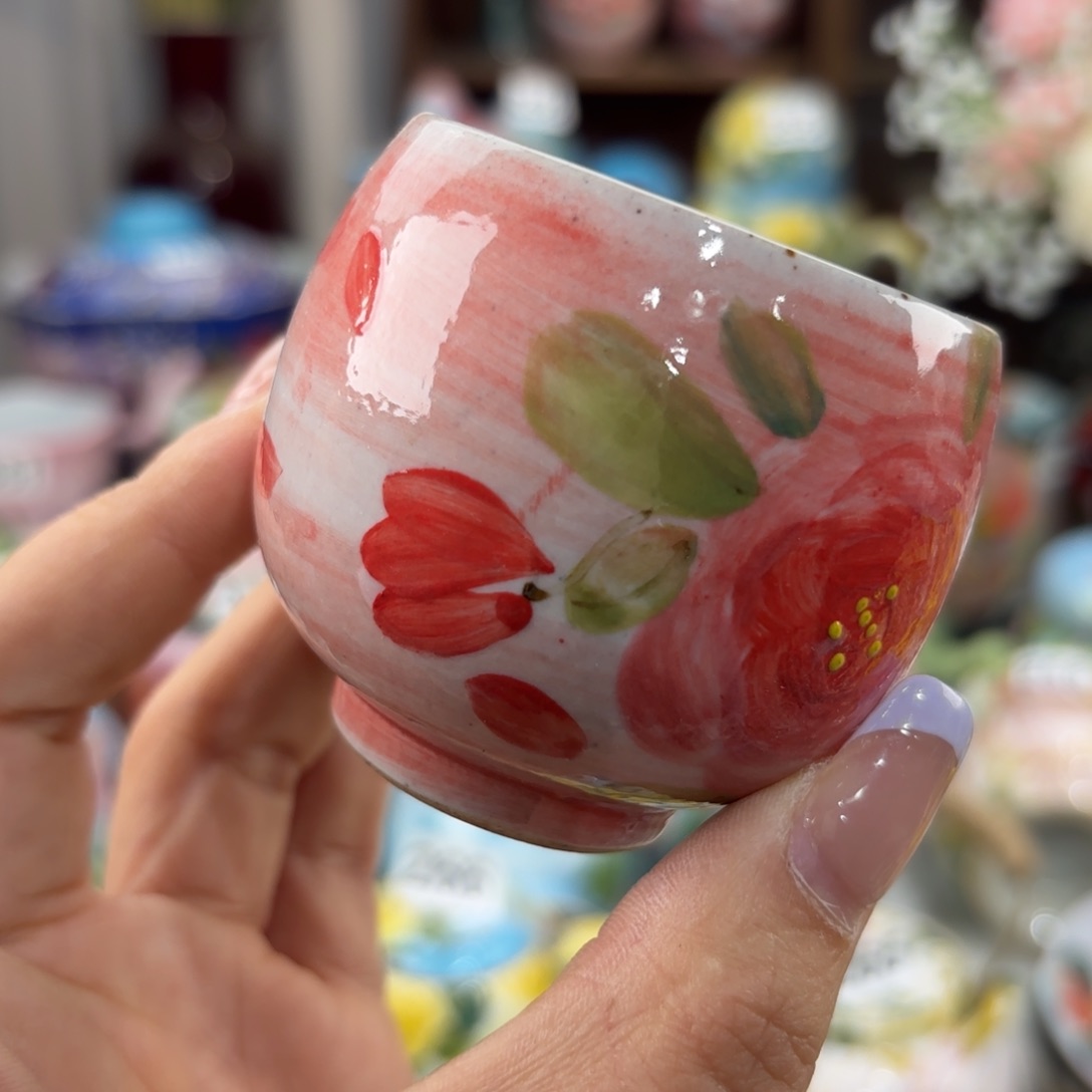 瓷片景德镇手绘高温釉下彩陶瓷茶具