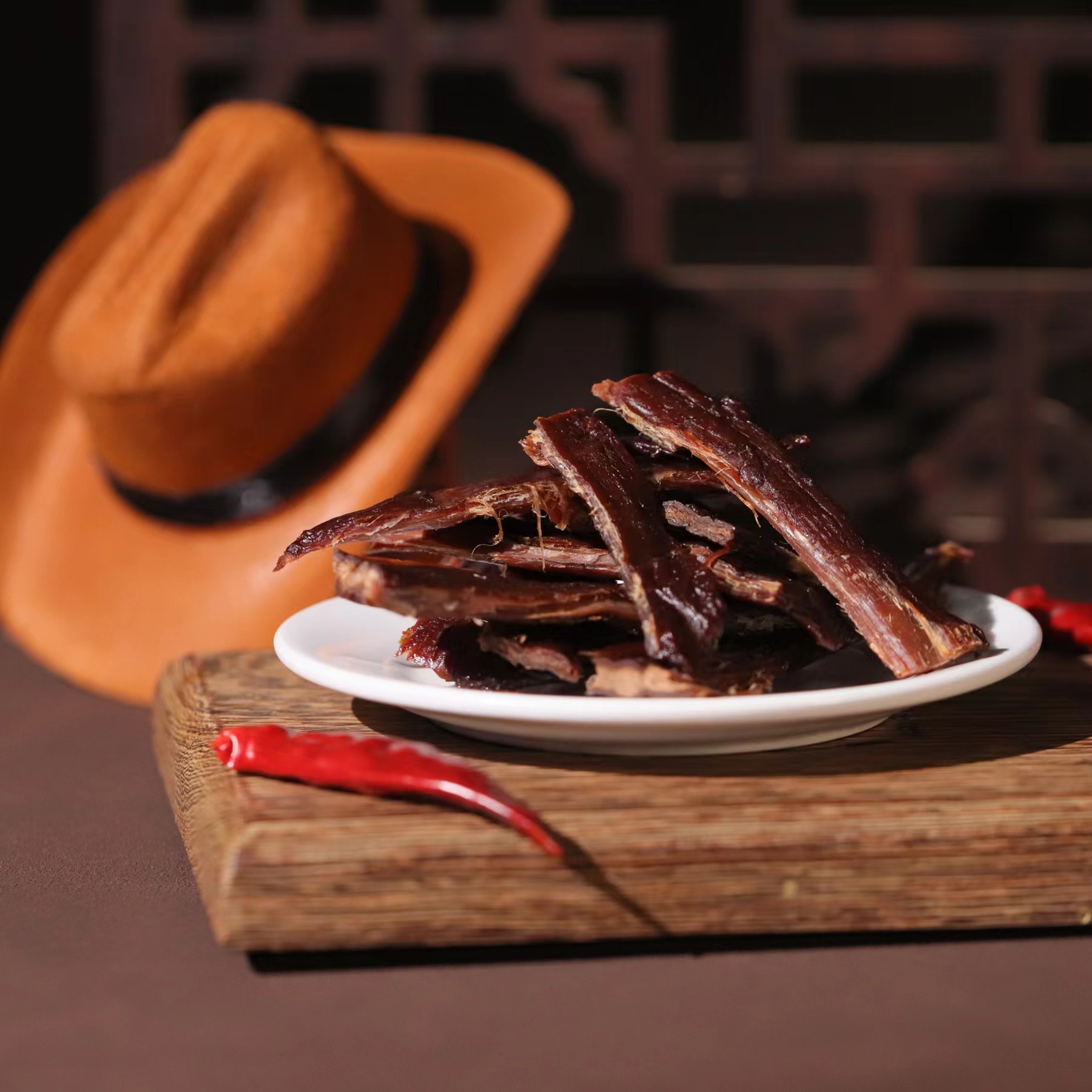 搏克牛仔风干大片牛肉干500g原味香辣软硬适中内蒙古锡盟特产零食