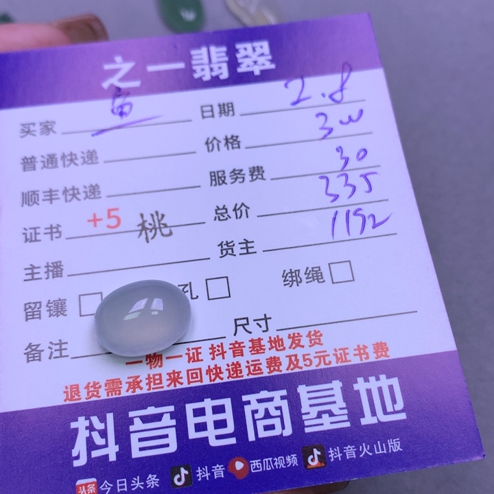 翡翠颈饰未镶嵌鱼*