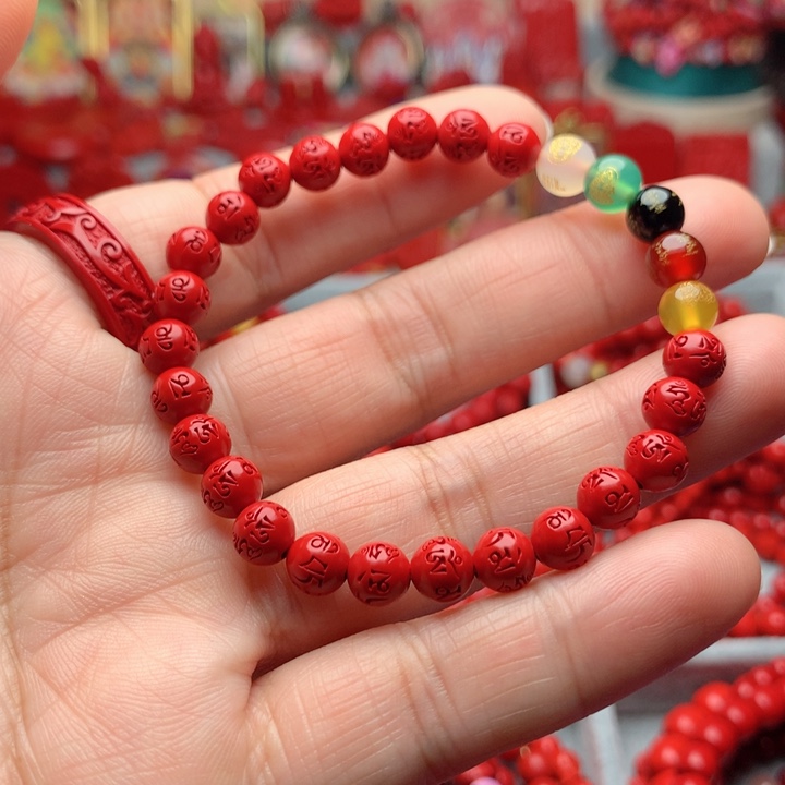 天然辰砂工艺品朱砂手串