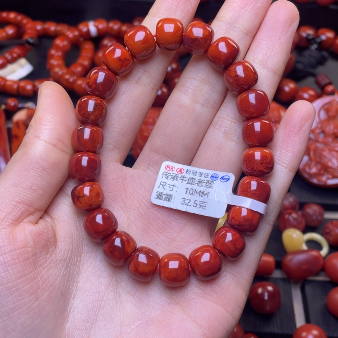 南红玛瑙其它未镶嵌❦****]10mm高品瓦西火焰纹老型手串