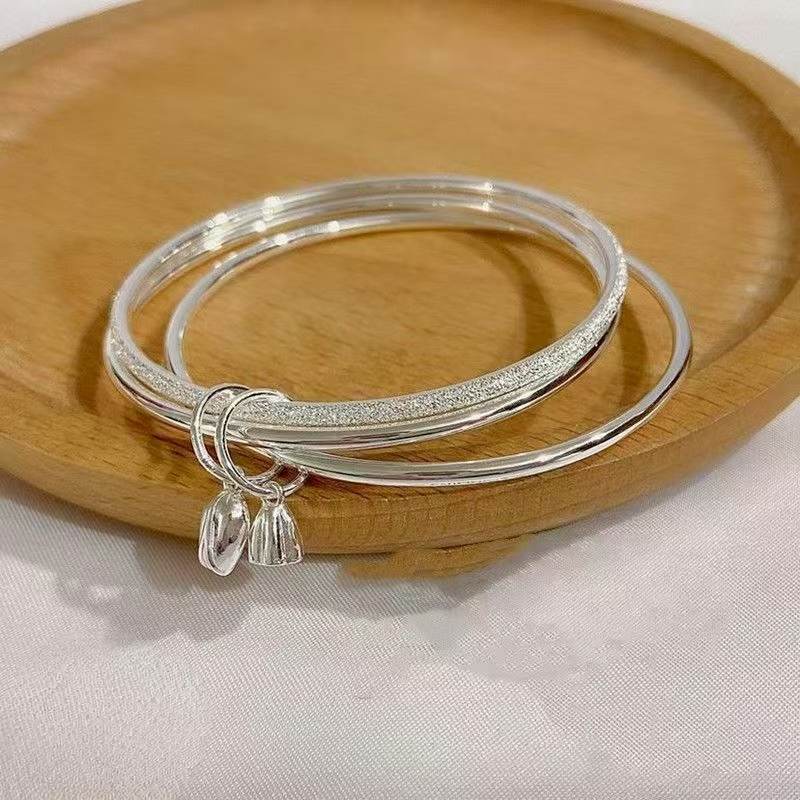 足银手镯 足银999.9 三生三世闭口手镯