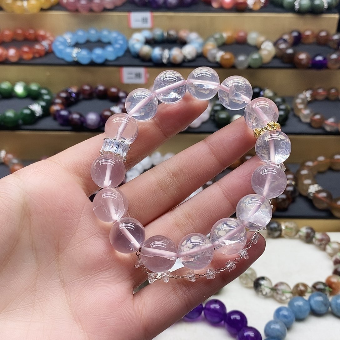 水晶手链未镶嵌粉阿赛