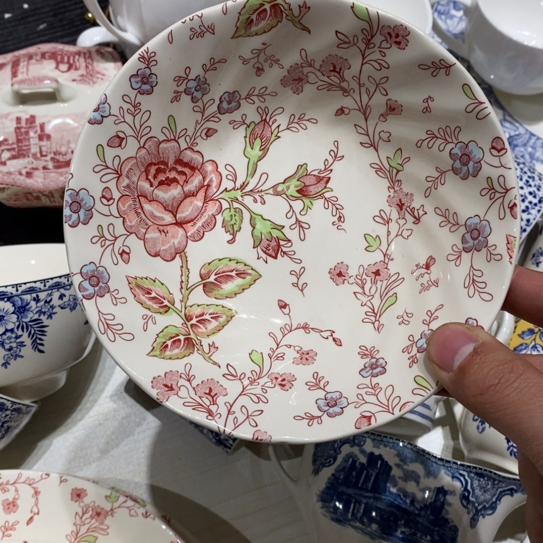 瓷全新玫瑰六寸小碗