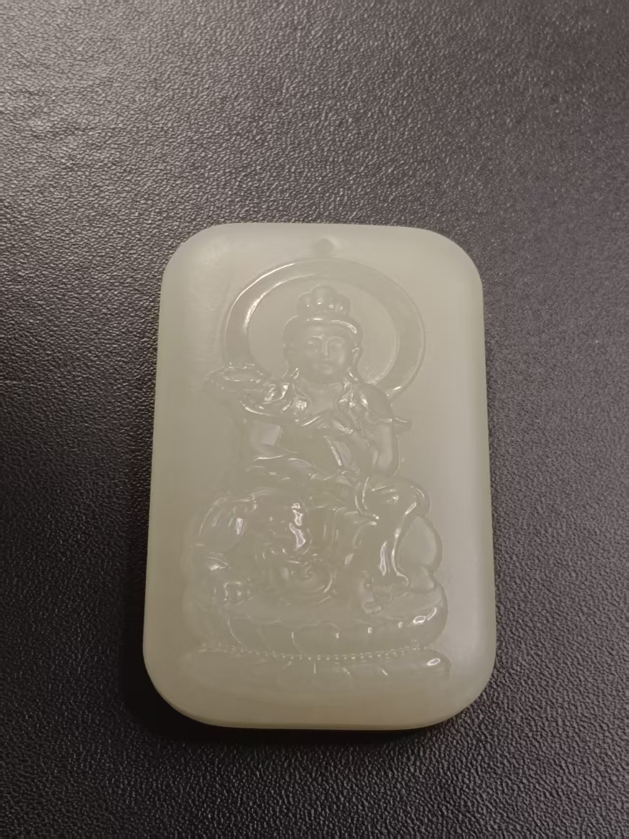 和田玉青海格尔木老坑料生肖守护吊牌（青白）