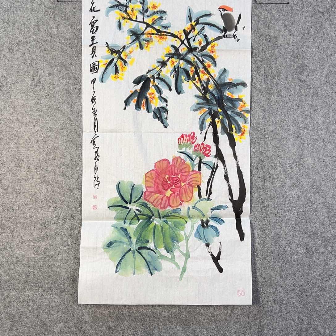 国画260 花鸟在此鸣叫时还要一