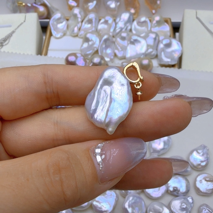 淡水珍珠银S925镶嵌颈饰